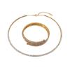 European and American style color necklace bracelet set light luxury women's jewelry