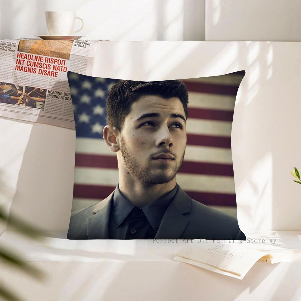 Band J-JONAS B-BROTHERS Pillow Case Square Pillow Cushion Cover Bedroom Sofa Room Decoration Casual Pillow Cover