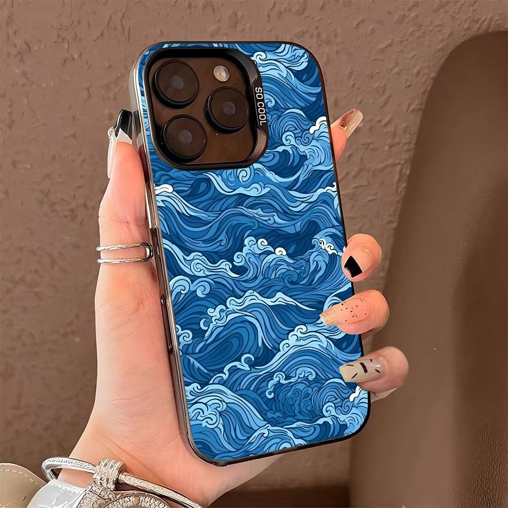 Interesting patterns phone case for iPhone 17 17Air 16 15 14 13 12 11 Pro Max Plus Colorful Silver