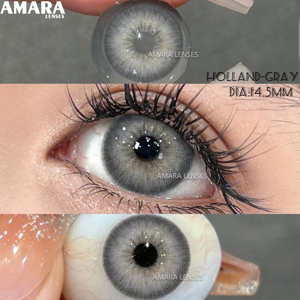 AMARA Contact Lenses Big Black Eyes Cosmetic Contacts Lenses Beautiful Yearly Colored Contact Natural Lenses for Eyes 2pcs/Pair