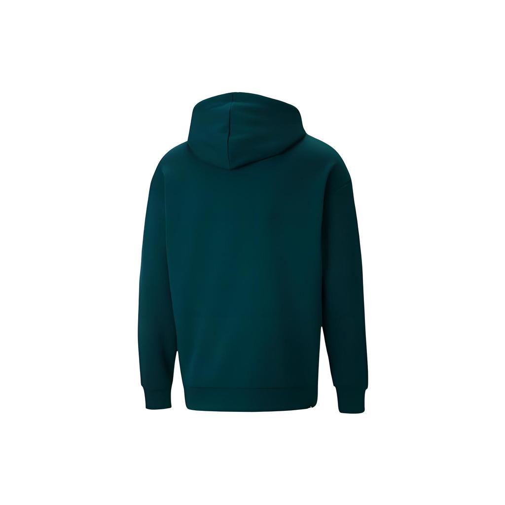 PUMA Sweatshirts Men's Green Hooded Moderate Mock Two Piece 672471-24