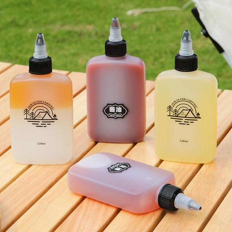 Leakproof Dispenser Bottle Squeeze Condiment Bottle Camping Squeeze Dispensing Bottle for Outdoor Cooking and Grilling