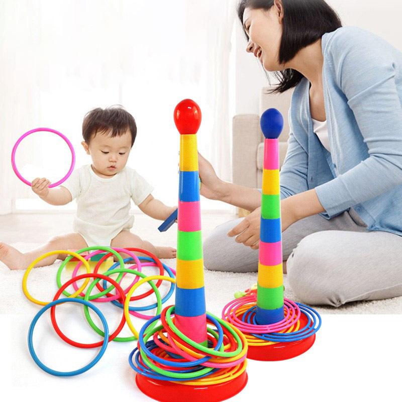 Sports Outdoor Fun Toy Circle Ferrule Stacked Layers Game Parent-Child Interactive Ferrule Throwing Game Kids Children