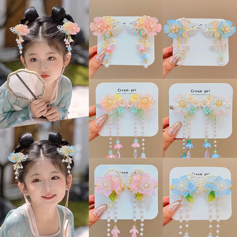 Ancient Style Tassel Hanfu Hair Accessories for Women & Girls - Chinese Princess Hair Clips