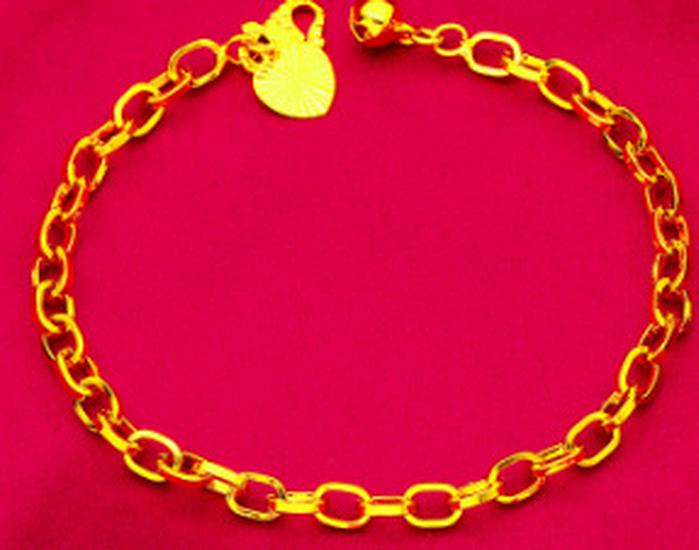 Vietnam Sand Gold Women's Fashion O-shaped Bracelet for Girls