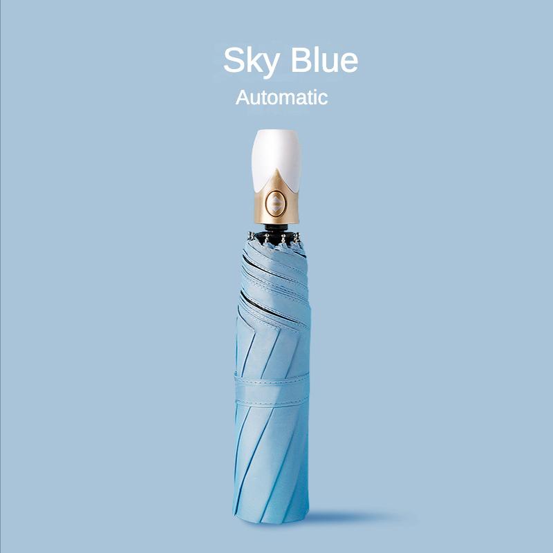 8/10 Bein Automatisk/Manuell Sammenleggbar Paraply for Kvinner Sol og Regn UV Trefoldige Paraplyer Paraguas Mujer Guarda Chuva