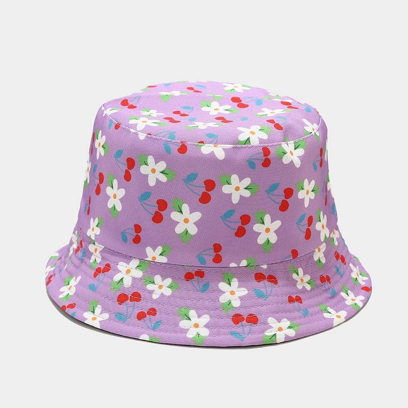 Hot Selling Fruit Pattern Bucket Hat Men and Women Outdoor Leisure Visor Summer Travel Hat
