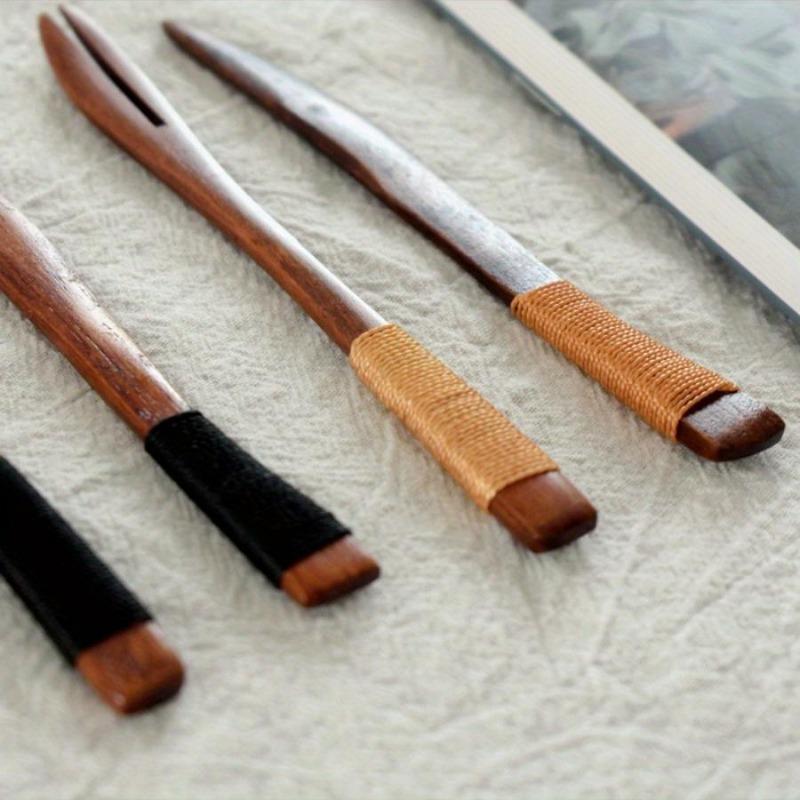 1 Set High Quality Wooden Knife and Fork -- Fruit Fork Dessert Fork Cake Fork Wooden Knife and Fork Log Fork Tableware Cake Cutter