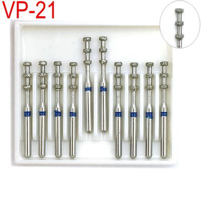 10pcs/box Dental FG Diamond Burs Polishers Dental Teeth Polishing Drill for High Speed Handpiece VP-21