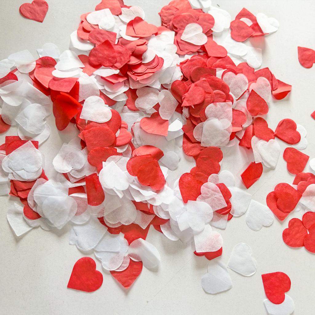 2500 Pieces of Heart-Shaped Heart Paper, Valentine's Day Table Decoration, Wedding Hand-Held Throwing Confetti, Balloon Filling