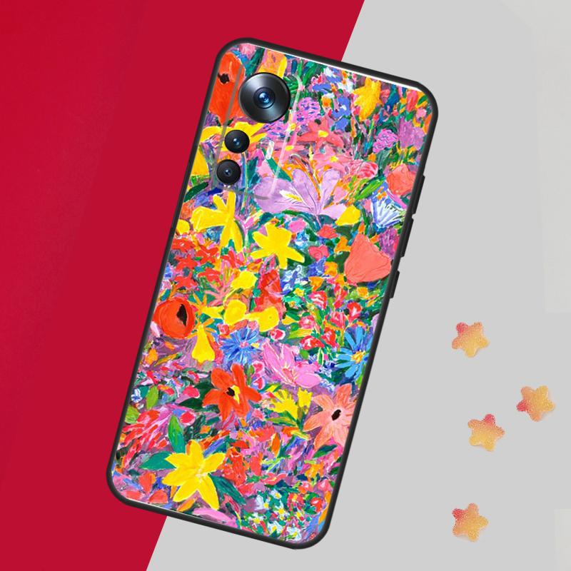 Colourful Flower Painting Art Case For Xiaomi 15 Ultra 13 14 11T 12T 13T 14T Pro Cover For POCO F7 F6 F5 X3 X5 X6 X7 Pro