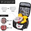 Lunchtasche Schwarz Weiße Katze Isolierte Lunchbox Damen mit Schultergurt, Thermische Wiederverwendbare Arbeits-Lunch-Kühltasche