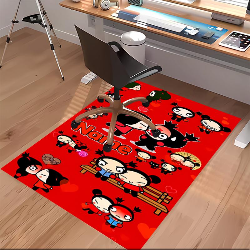 Custom personalization Pucca Print Area Rug - Soft, Washable Non-Slip Indoor Mat,Living Room,Home&Office Decorative Rug