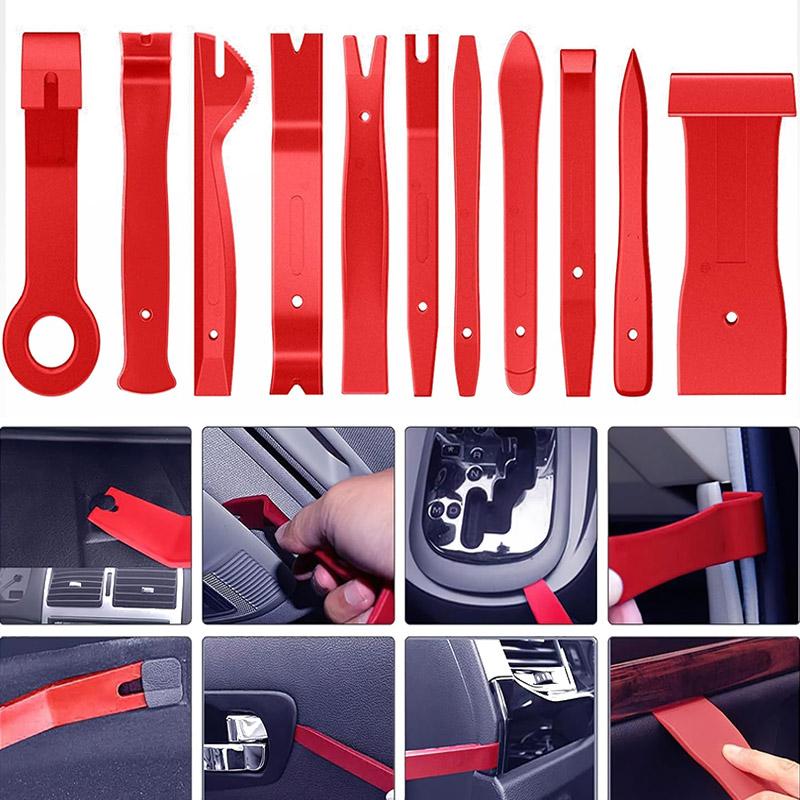 Hebelwerkzeug-Set zum Entfernen der Autotürverkleidung, Auto-Haken-Set, Befestigungselemente in gemischten Größen, Werkzeuge zur Änderung der Auto-Audio, Trim-Dash-Radius-Audio-Entfernung