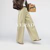 YERAD Women's 2026 Spring Khaki Wide-Leg Denim Pants