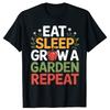 Grappig Spel Eten Slapen Groeien Een Tuin Herhalen Gamer T-shirts Mannen Print T-shirt Los Oversized Streetwear Hip Hop Unisex T-shirt -...