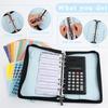 A6 Glitter Hand Zip Tasche Loseblatt-Binder Notizbuch mit 12 Stück Umschlag Tasche Notizbuch Planer Büro Schreibwaren