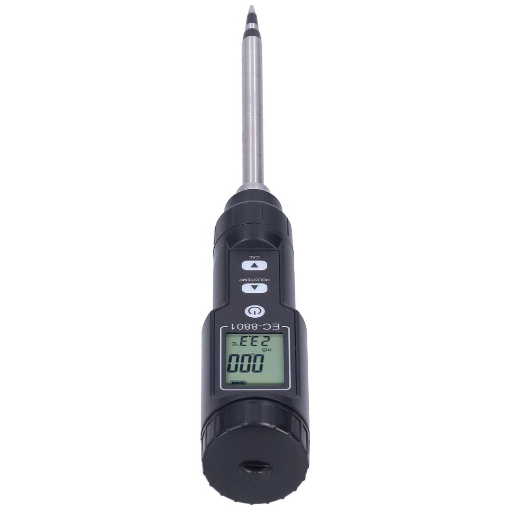 EC Tester with LCD Display Soil Conductivity Temperature Meter for Garden Orchard