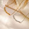 LT-MS-641A High-End Korean-Style Fashion Pendant Necklace for Women Versatile Irregular Pleated Design Autumn Winter New Niche