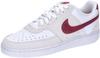 Women's Nike Court Vision Low Sneakers (FQ7628-100) White/adobe/dragon Red/team Red