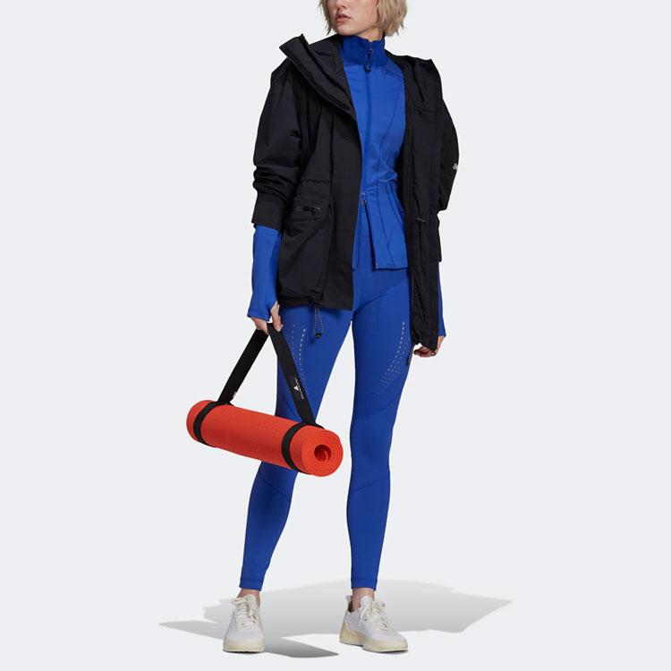 Adidas X Stella McCartney Collaboration Solid High-Waisted Stretch Training Pants Women Pants Blue HB6071