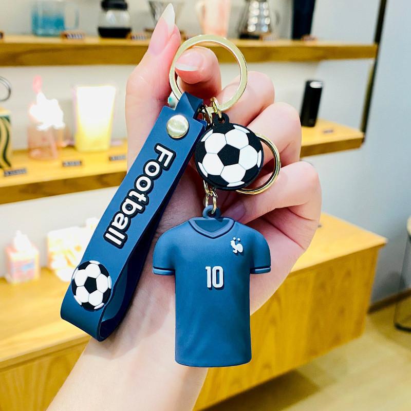 Soccer Jersey Adorable Keychain Durable Pvc Accessories For Colleagues And Friends