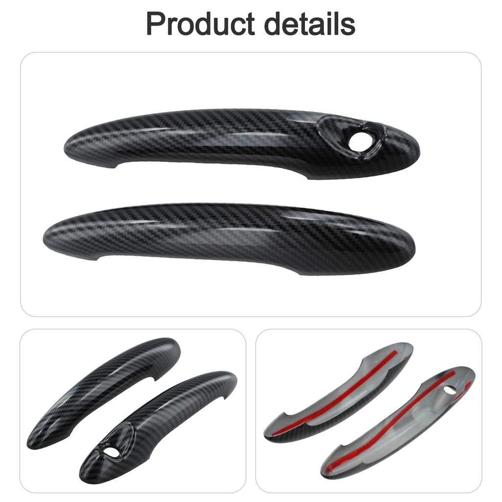 2Pcs Door Handle Cover Stickers For MINI Cooper S R50 R53 R55 For Mini Convertible For Mini Cooper S  Car Accessories