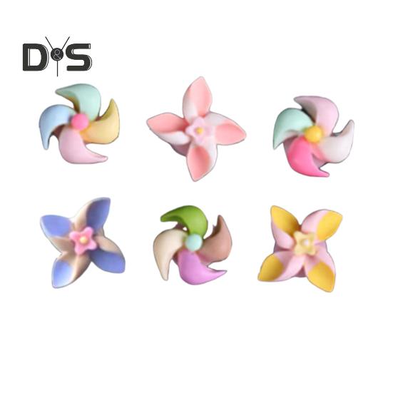 

6 шт. Мини красочные ветряные мельницы, украшения для автомобиля, вращающиеся мини-мельницы, простая установка, украшения для интерьера автомобиля 6pcs