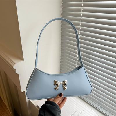 Bow Handbag Bag for Women New Fashion Korean Style Niche Underarm Bag Texture One-shoulder Crossbody Bag Trendy