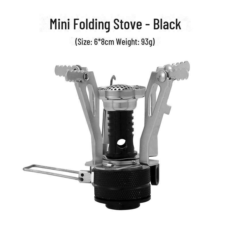 Portable Mini Camping Stove with Integrated Electronic Ignition