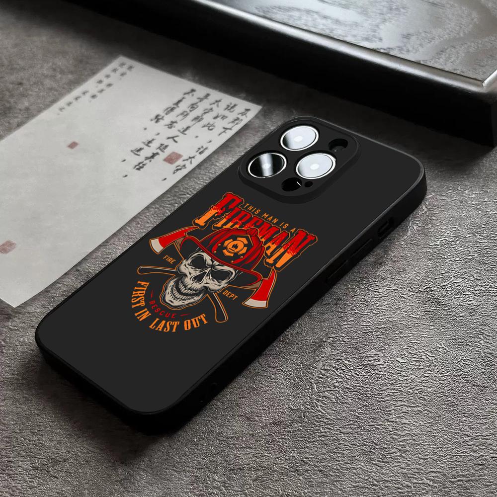 

Firefighter Fire Department Phone Case for 15 Pro Max iphone 14 Pro Max 12 13 Mini 11 Xr X Xs 8 7 Plus Silicone Back Cover iPhone11