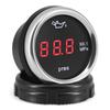 ZMFJH 0-1.0MPa 2"52mm Oil Pressure Gauge with Sensor 1/8NPT Red LED Digital Oil Press Meter Flashing Alarm for Car Yacht 12V24V
