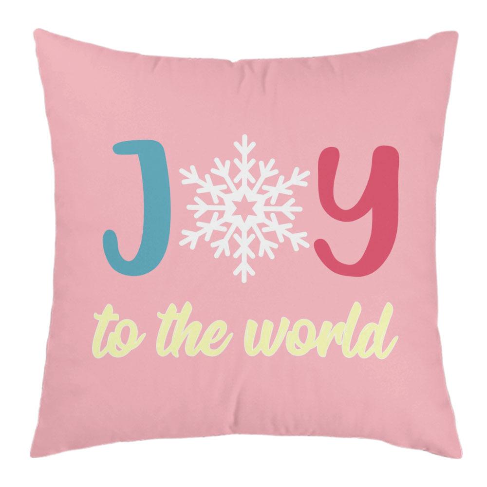 New Christmas Short Plush Pillow Cover Peach Skin Digital Printing Cushion Cover Christmas Snowman Pattern