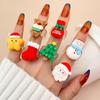Cute Elk Rings Colorful Polymer Resin Acrylic Finger Rings Women Girls Friendship Couple Rings Lovely Christmas  Gifts