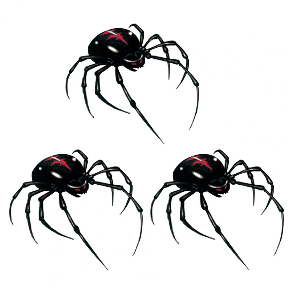 Autocolante tatuaje temporare 3D păianjen impermeabile artă corporală pentru gât braț spate autocolante tatuaje păianjen realiste pentru petreceri de Halloween