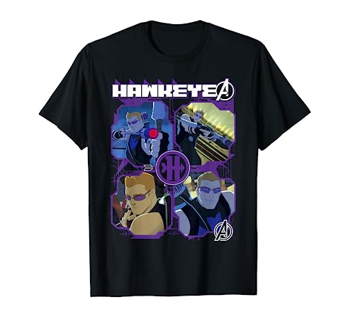 Marvel Hawkeye Avengers Assemble Four Square Tech T-Shirt