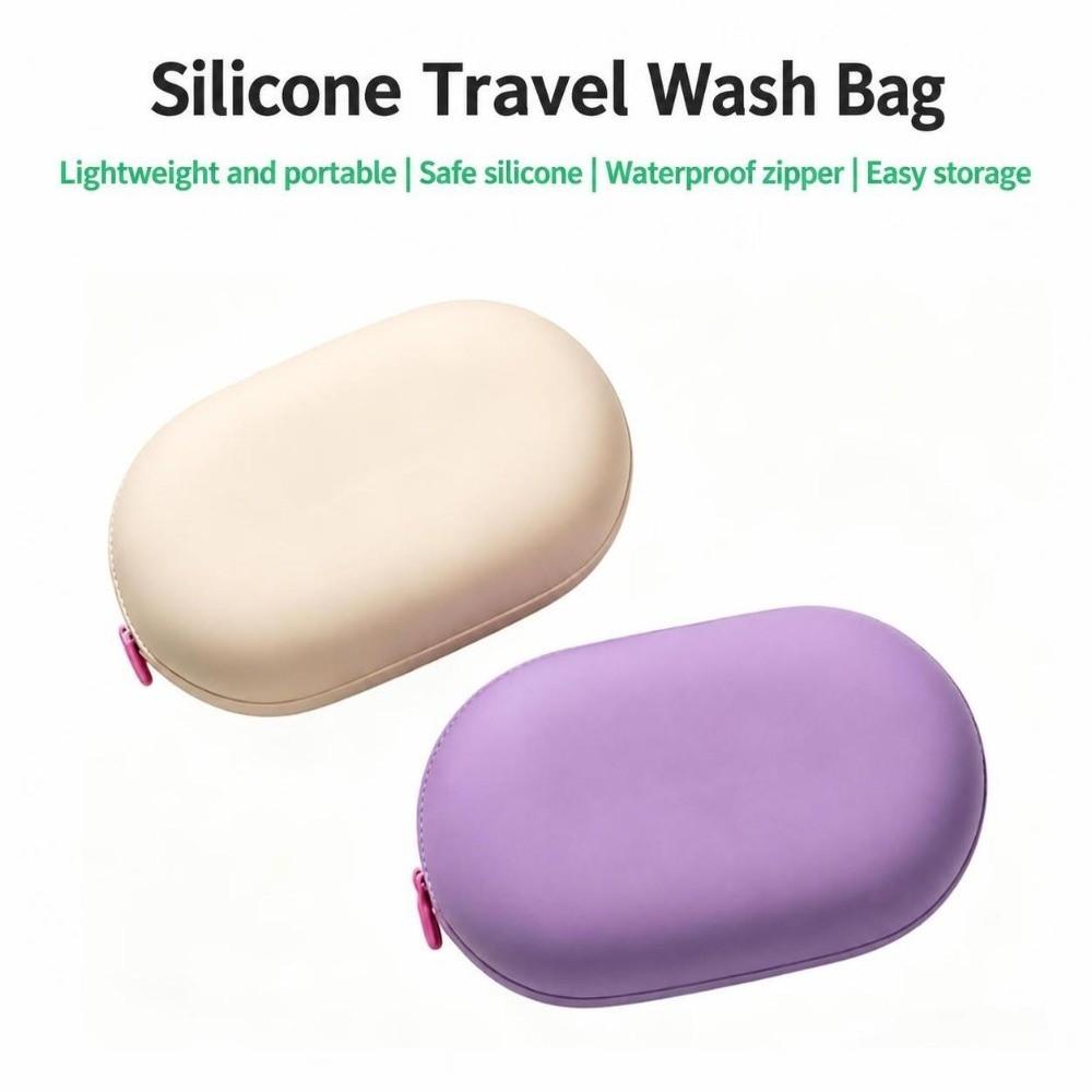 Silicone Makeup Bag Large Capacity Travel Toiletry Bag Modern Handbag  for Women