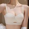 Traceless Women's Small Breasts Gather Invisible Tube Top, Thickened Secondary Breasts, Anti-sagging and Non-slip Steel Ring Bra