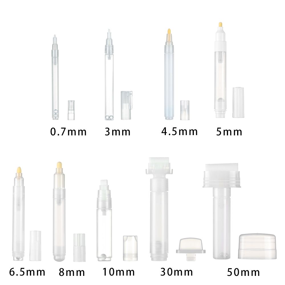 Refillable ink Plastic Transparent Liquid Chalk Marker Graffiti Pens Paint Pen Accessories Empty Rod
