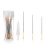 30pcs Mix Size Home Cross Stitch Sewing Needles Large Eye Stainless Steel Threader