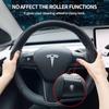 Tesla Model 3/Y Steering Wheel Cover, Carbon Fiber Steering Wheel Wrap Stickers For Tesla Model 3 Model Y 2017-   2024 Interior Accessories, Black