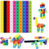 Conjunto de 100 Cubos de Conexão Blocos de Contagem Brinquedos-Blocos de Encaixe^ para Matemática Inicial e Construção Brinquedo Educacional\para Pré-escolar 3+