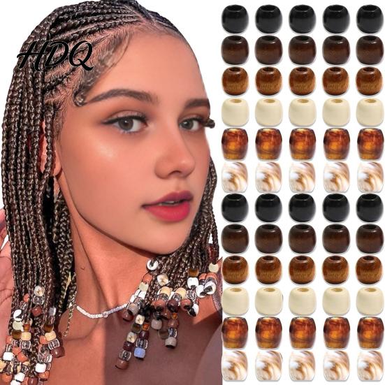 Hair Beads for Dreadlocks 60Pcs Dreadlock Accessories Large Hole Thick Braids