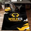 Wolves Football Club Emblem Printed Office Carpet Chair Cushion  Entryway Rug, Rugs for Living Room, Bedroom Christmas gifts