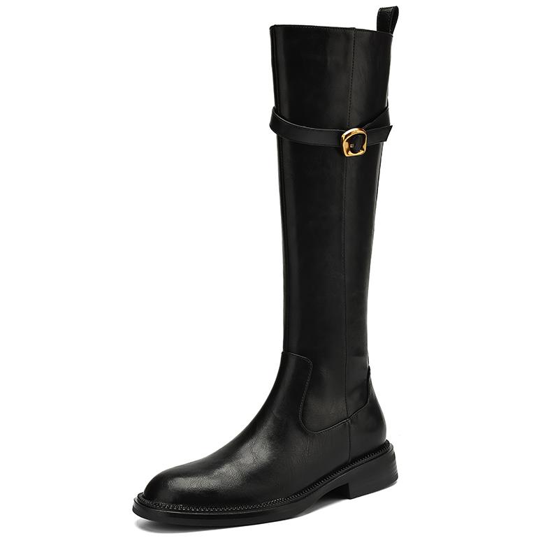 

Новые черные элегантные туфли на низком каблуке для женщин, длинные коричневые женские зимние ботфорты до колена, стильные, по последней цене, готические 40