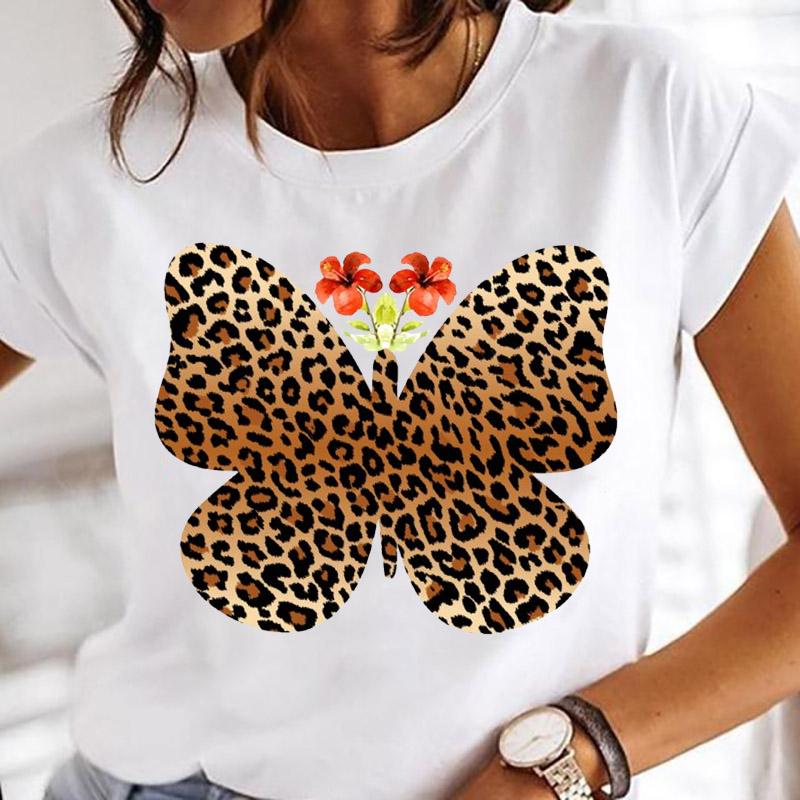 Women Printing Clothes Custom T-Shirt Watercolor Cute Tops Tshirt Short Sleeve Cartoon Heart Print Female Graphic O-Neck Tees