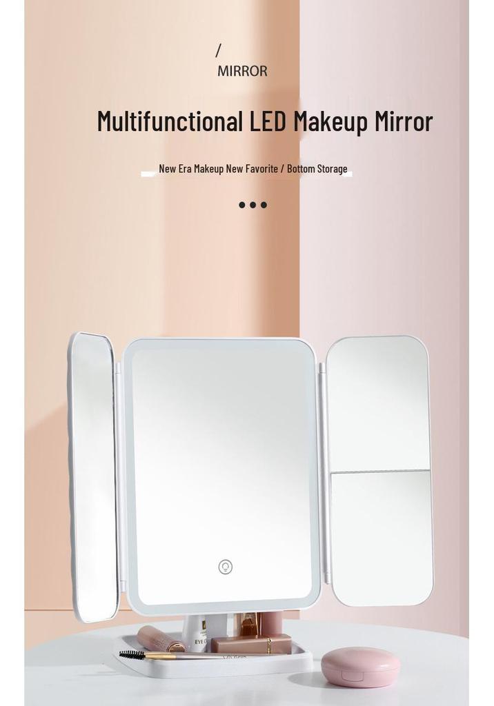 Three-Sided LED Vanity Mirror with 270° Wide Angle