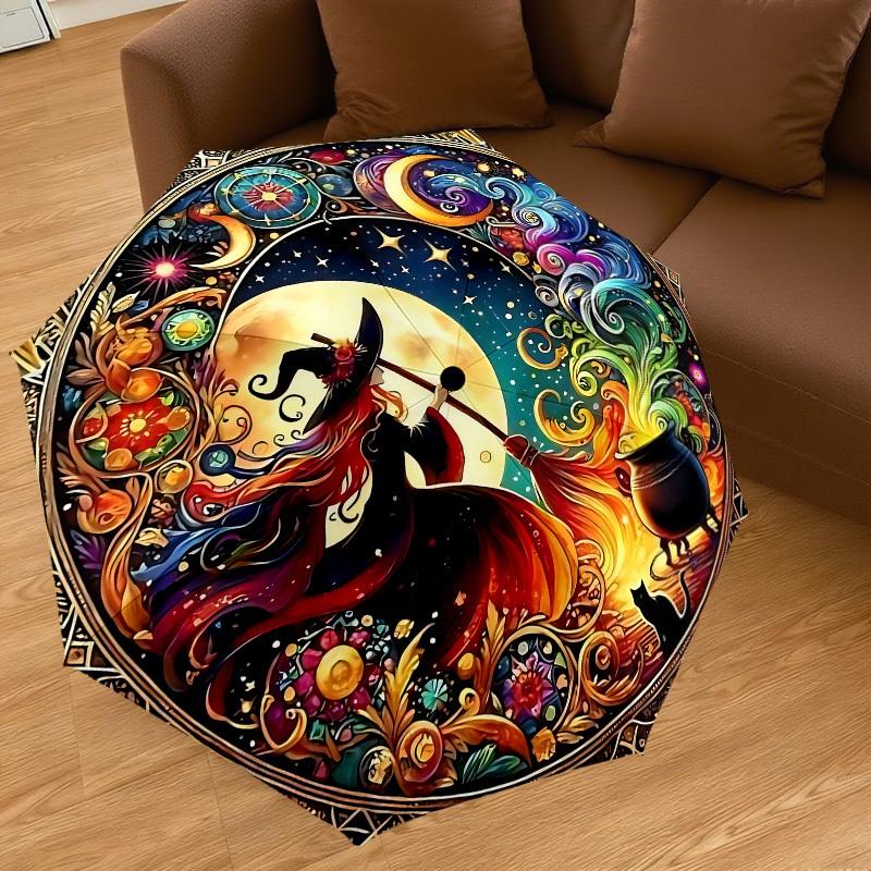 1PC Witchcraft Magic Umbrella-8-Rib Reinforced, Automatic Open, Lightweight & Durable, Cute Fashion Accessory for Outdoor-W131