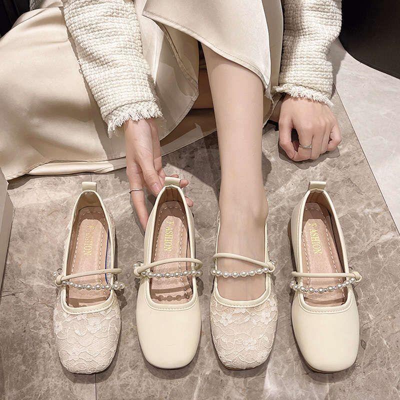 Mary Jane shoes with skirt soft-soled maternity shoes 2025 summer new gentle shoes flat single shoes women