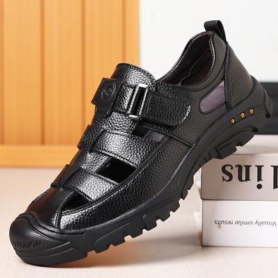 Herren Echtleder Sandalen Luxus Casual für Herren Sommer 2024 Bequeme Mokassins Barfuß Wandern Outdoor Trekkingschuhe